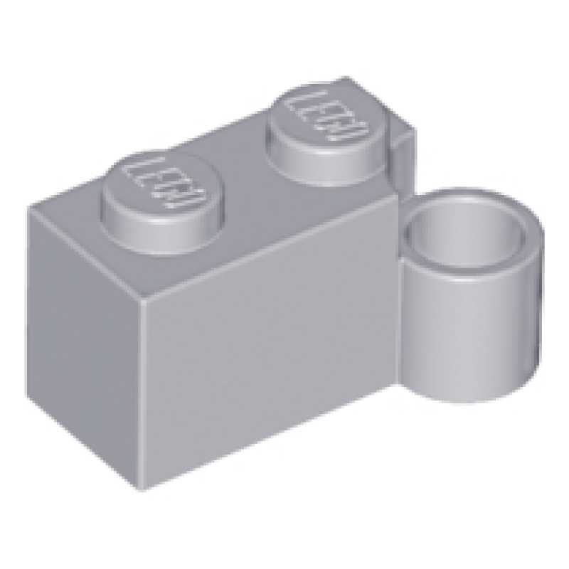 Scharnier Steen 1x2 met gat Light Bluish Gray